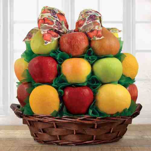 Basket Of Fresh Fruits