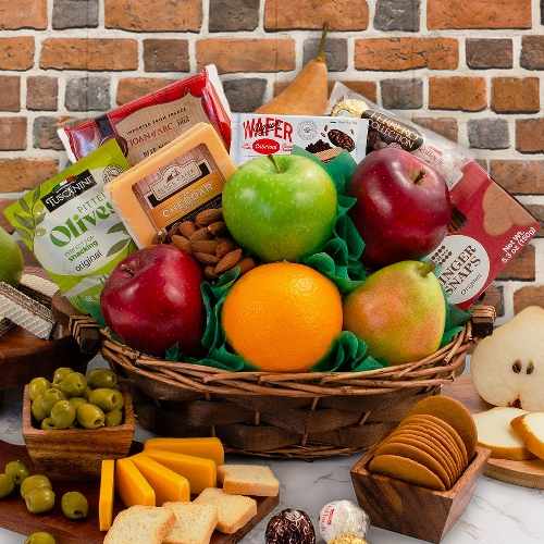 Cracker Cheese Fruits Hamper