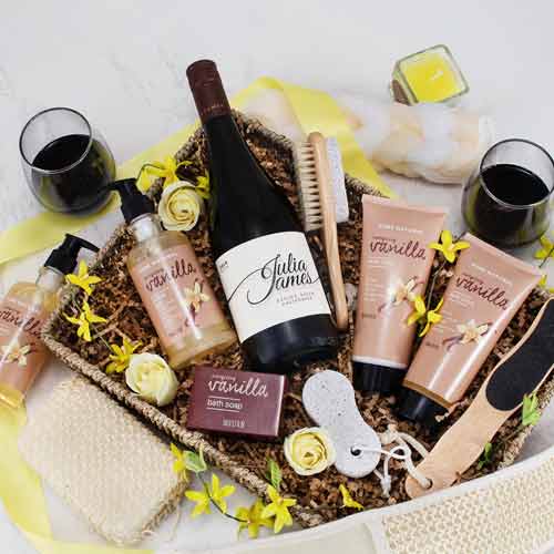 Stress Free Spa Hamper And Red Wine