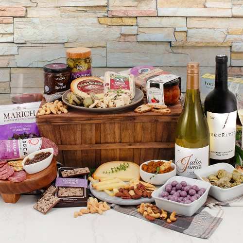 Artisanal Food And Wine Basket